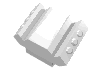 Lego Brick Sloped 2 x 2 No Studs with Angled Side Block Extensions / White