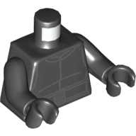 Lego Torso Robe with Belt Print (Kylo Ren), Black Arms and Hands / Black