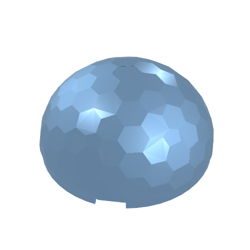 Lego Dome Hemisphere 4 x 4 Multifaceted / Chrome Blue