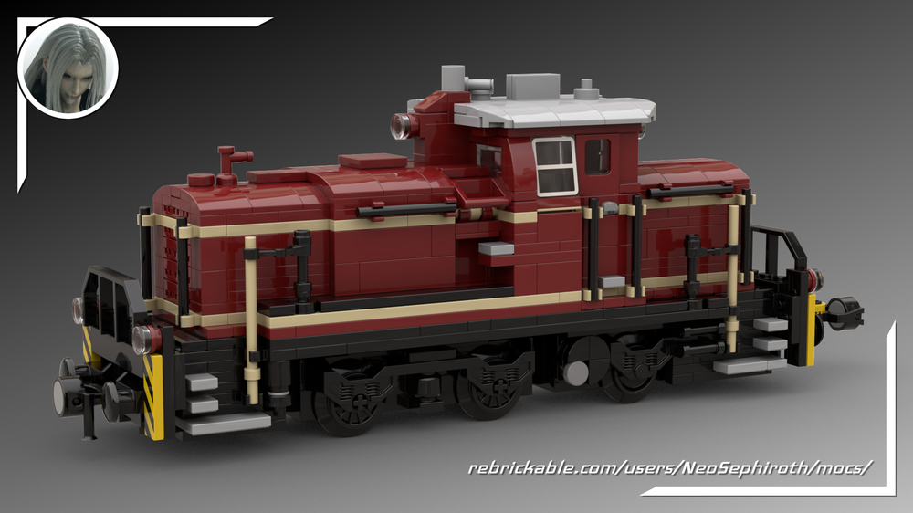 Lego V60 German Shunter Locomotive "dark red -black" version 8W