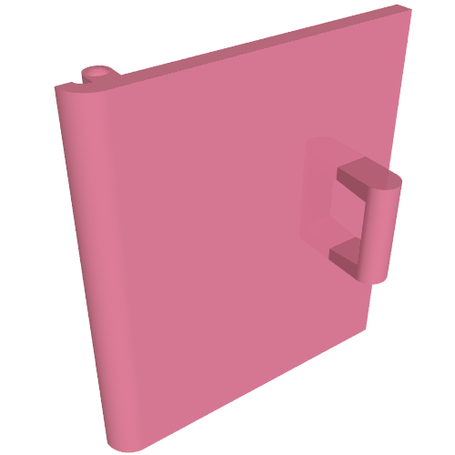 Lego Cupboard 4 x 4 x 4 Door / Medium Dark Pink
