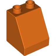 Lego Duplo Brick 2 x 2 x 2 Slope / Reddish Orange