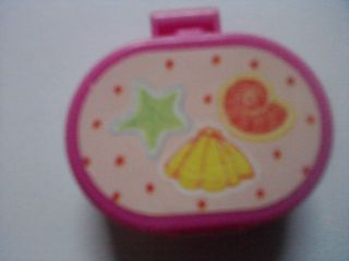 Lego Scala Utensil Oval Case with Starfish / Sea Star, Seashells, and Red Dots Pattern (Sticker) - Set 3114