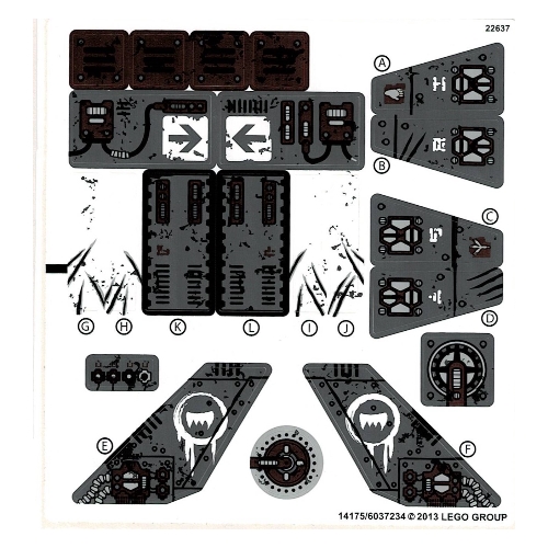 Lego Sticker Sheet for Set 70009-1