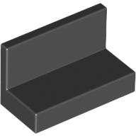 Lego Panel 1 x 2 x 1 [Square Corners] / Black