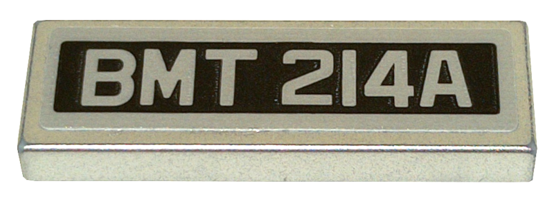 Lego Tile 1 x 3 with License Plate 'BMT 214A' Pattern (Sticker) - Set 76911