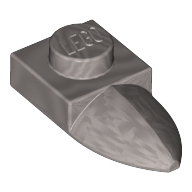 Lego Plate Special 1 x 1 with Tooth / Flat Silver