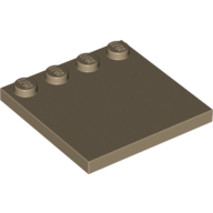 Lego Plate Special 4 x 4, Studs on One Edge Plain] / Dark Tan