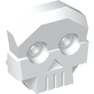 Lego Skull 1 x 4 x 3 Relief with Two Pins / White