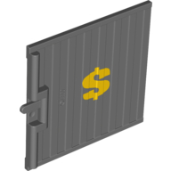 Lego Door Sliding - Type 1 with Yellow Dollar Sign Print