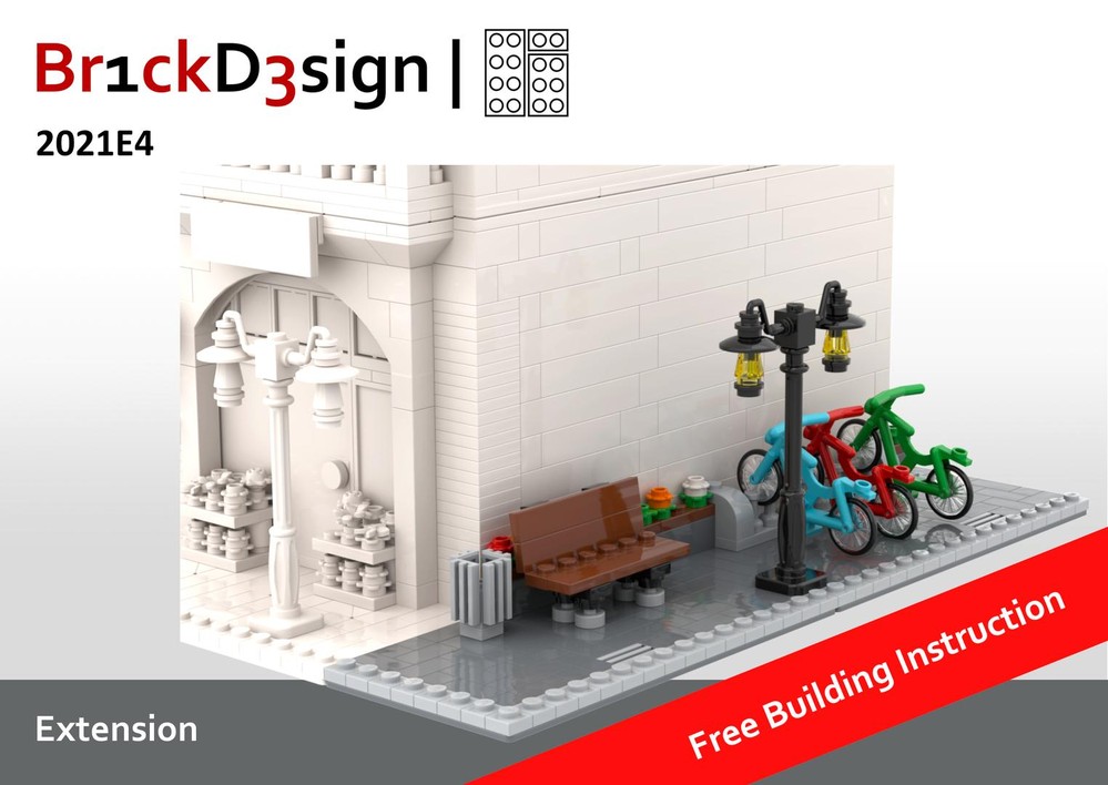 Lego Corner Extension 4 (Bicycle Stand)