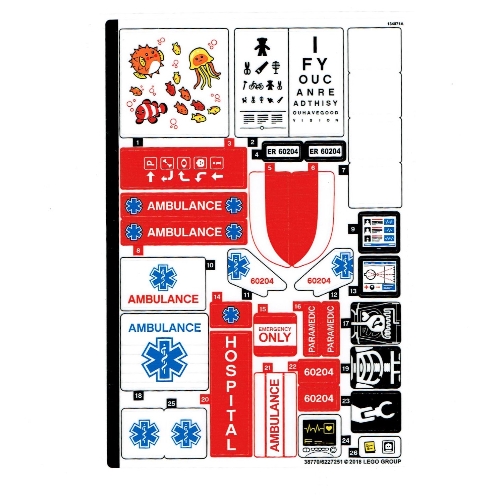 Lego Sticker Sheet for Set 60204-1