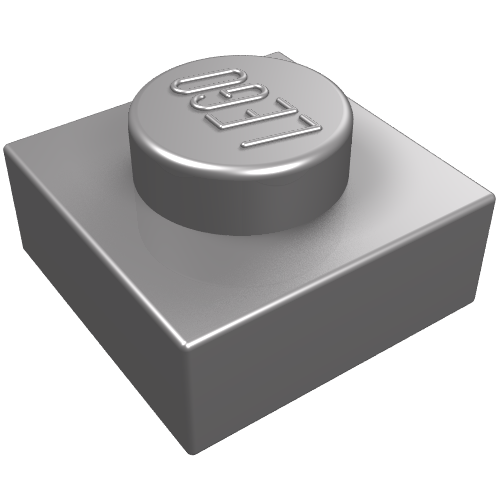 Lego Plate 1 x 1 / Flat Silver