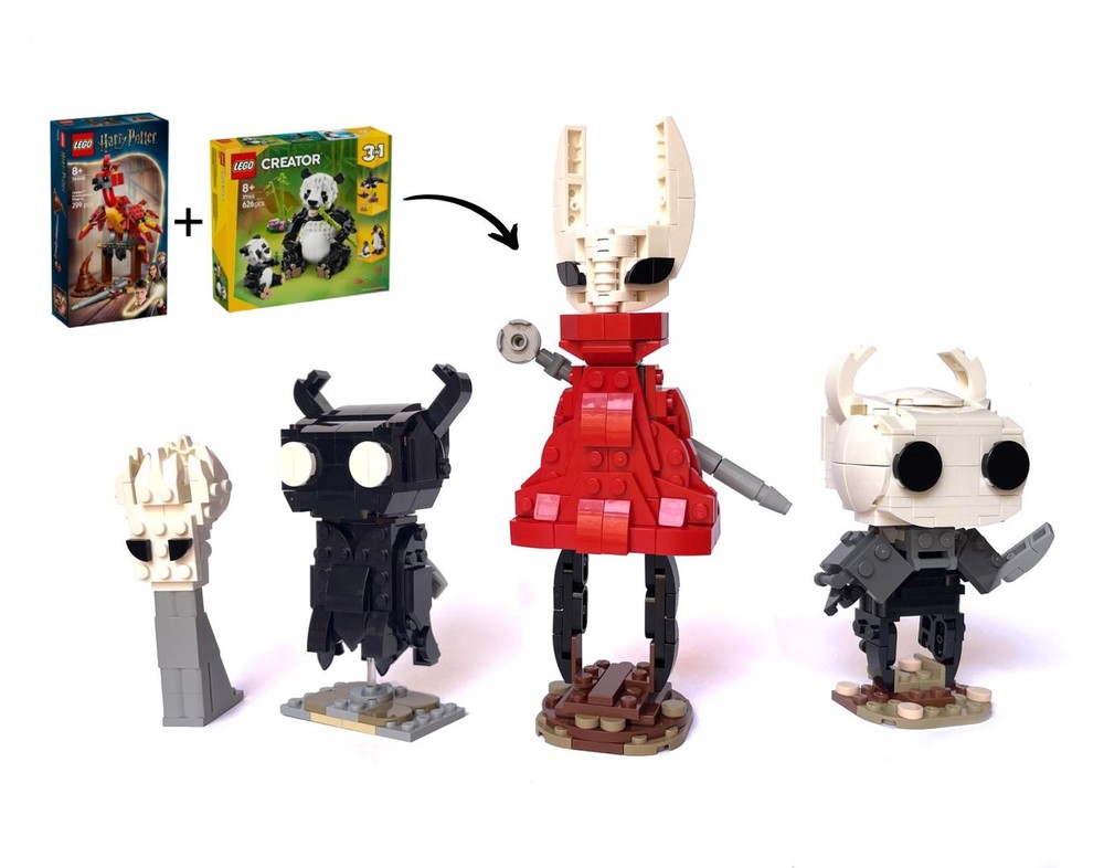 Lego Hollow Knight - Hornet, The Knight, Shade and The Pale King