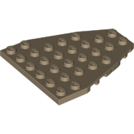 Lego Wedge Plate 7 x 6 Boat Bow with Stud Notches / Dark Tan