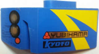 Lego Technic, Panel Car Mudguard Left with 'YUBIHAMA', 'Kyoto', Headlights and Turning Signal Pattern (Stickers) - Set 8494