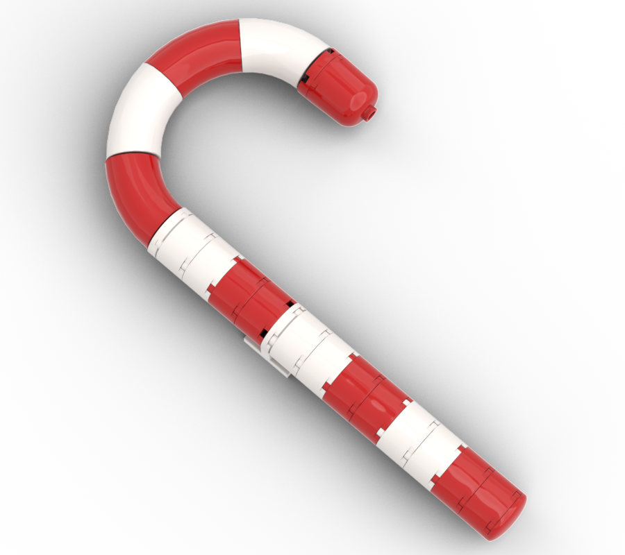 Lego CandyCane for Up-Scaled SantaMinifigure