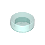 Lego Tile Round 1 x 1 / Trans-Light Blue
