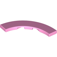 Lego Tile 4 x 4 Curved, Macaroni / Bright Pink