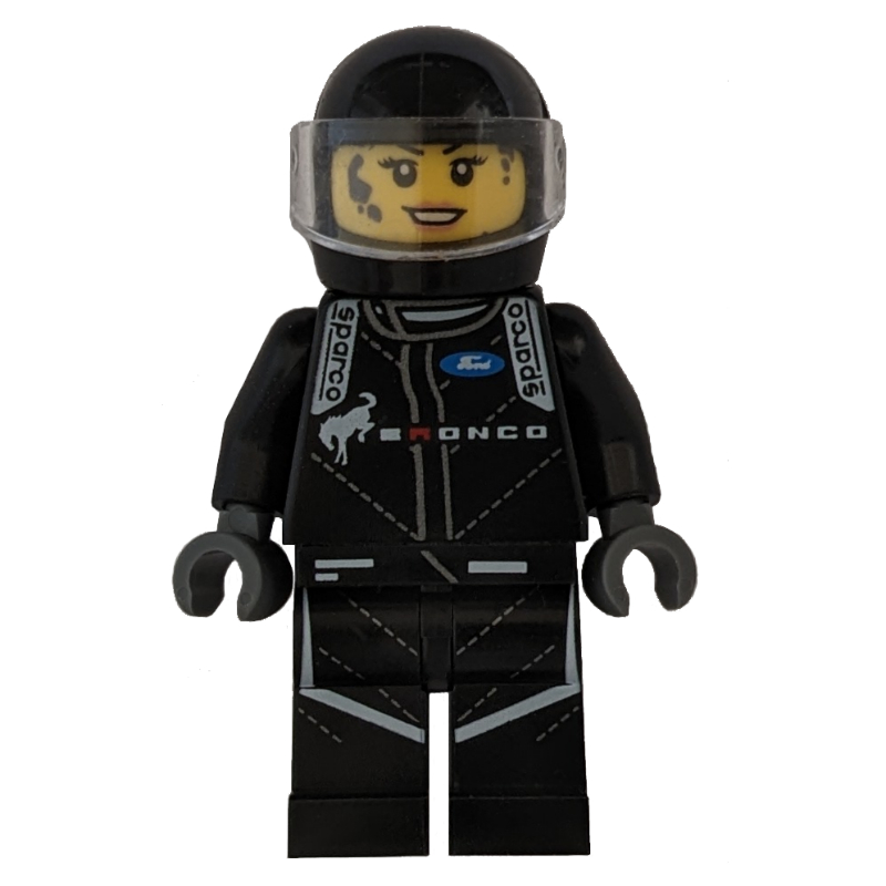 Lego Race Driver - Black Torso, Black Legs, Black Helmet