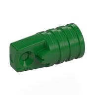 Lego Hinge Cylinder 1 x 2 Locking with 1 Finger and Axle Hole On Ends [No Side Slots] / Green
