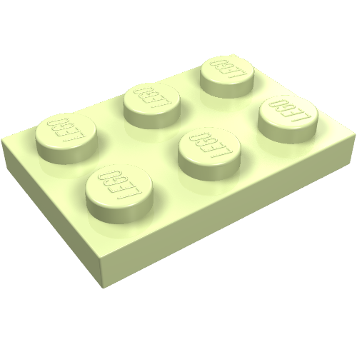 Lego Plate 2 x 3 / Yellowish Green