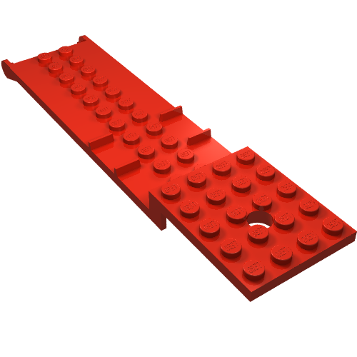 Lego Vehicle Base, Trailer 4 x 16 x 1, Platform / Red