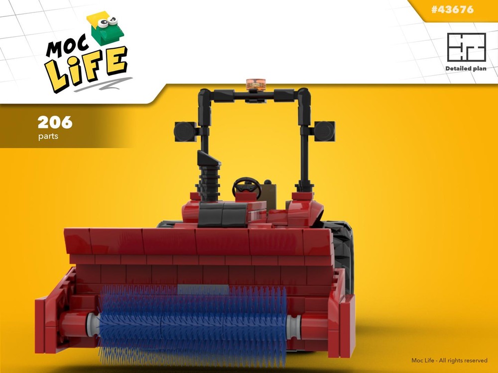Lego Case IH mid-mount broom