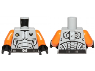 Lego Torso Galaxy Squad Armor with Number 30 on Back Pattern / Orange Arms / Black Hands