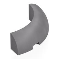 Lego Brick Round Corner 4 x 4 x 1 / Flat Silver