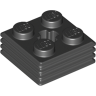 Lego Plate Special 2 x 2 x 2/3 with Axle Hole and Grill on Sides (Haybale)