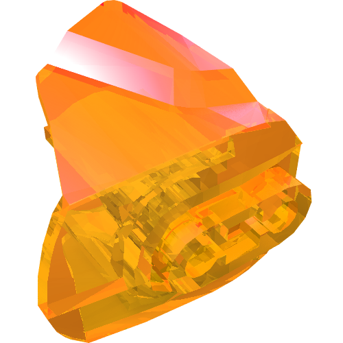 Lego Large Figure Limb Cover, Size 3, Armor with Ball Joint Socket / Trans-Orange