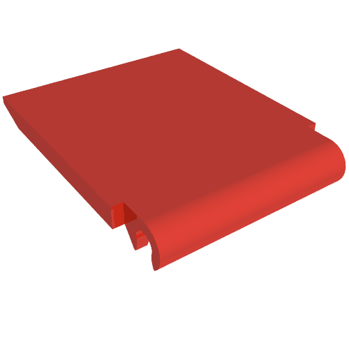 Lego Trailer Base Ramp 4 x 16 x 1 / Red
