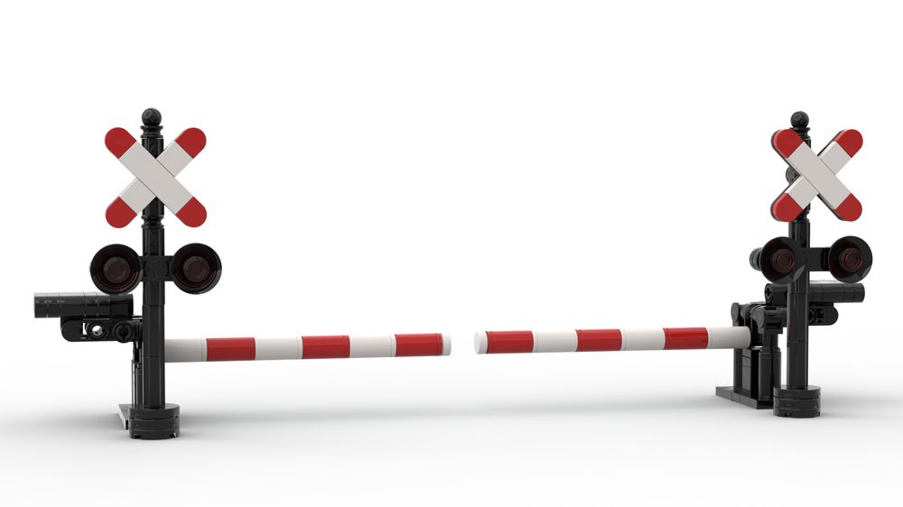 Lego Railroad Crossing Barriers - Barrières de passage à niveau - MOC