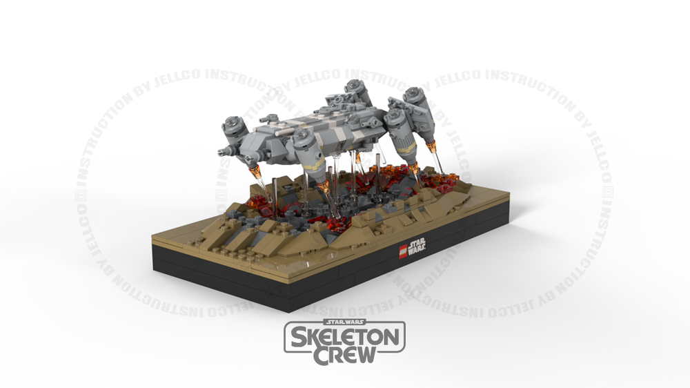 Lego Micro Diorama : The Onyx Cinder Takes off