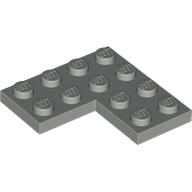 Lego Plate 4 x 4 Corner / Light Gray
