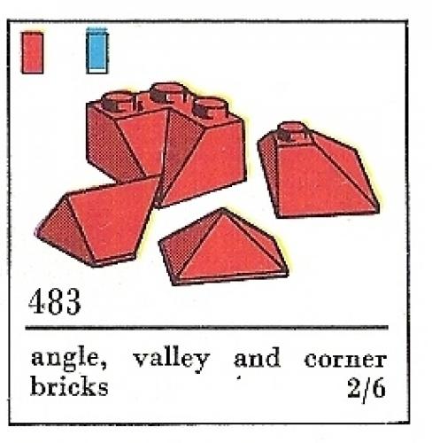 Lego Angle, Valley and Corner Slopes, Blue (The Building Toy)