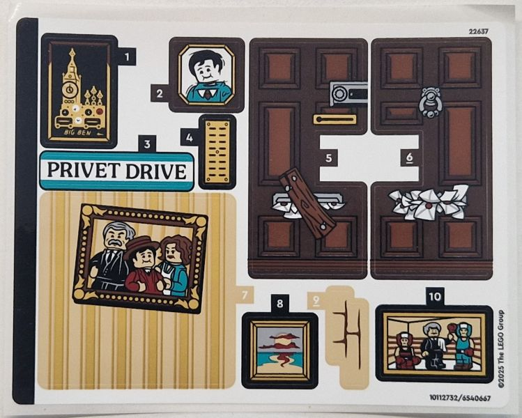 Lego Sticker Sheet 1 for Set 76451-1