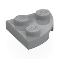 Lego Plate Round Corner 2 x 2 / Light Bluish Gray