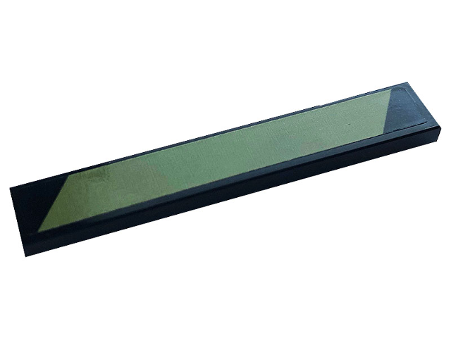 Lego Tile 1 x 6 with Olive Green Wide Stripe Pattern Model Right Side (Sticker) - Set 42110 / Black