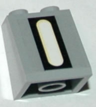 Lego Slope 65 2 x 2 x 2 with Bottom Tube with SW Death Star Wall Light Pattern (Sticker) - Set 10188