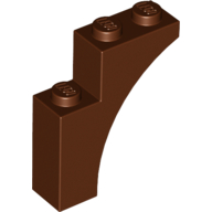 Lego Brick Arch 1 x 3 x 3 [Gothic] / Reddish Brown