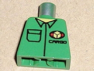 Lego Torso Cargo Logo with Shirt Pattern / Green