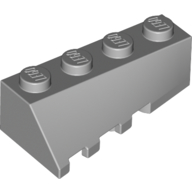 Lego Brick Wedged, Sloped 45° 4 x 2 Right / Light Bluish Gray