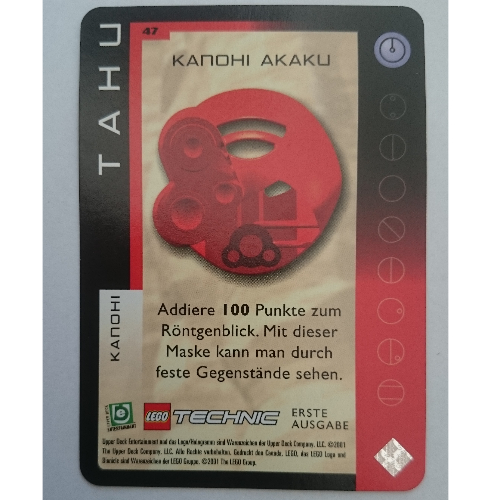 Lego Trading Card, Bionicle Game: QftM - 47 Great Masks - Tahu - Kanohi Akaku / [No Color/Any Color]