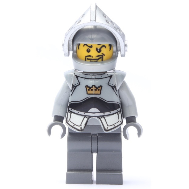 Lego Knight, Gray, Armor, Helmet with Visor