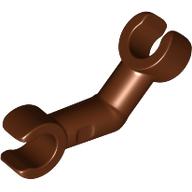 Lego Arm Skeleton Bent with Clips at 90° [Vertical Grip] / Reddish Brown