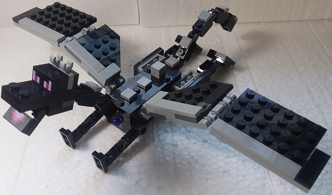 Lego Minecraft Ender Dragon, Square Wings - Brick Built