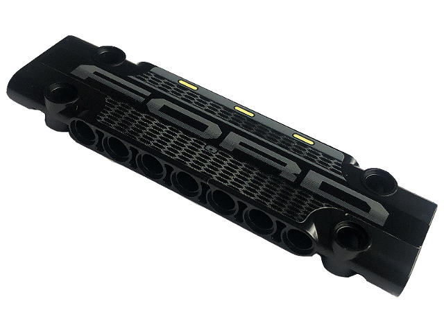 Lego Technic, Panel Plate 3 x 11 x 1 with Yellow Lights, Dark Bluish Gray 'FORD' and Grille Pattern (Sticker) - Set 42126 / Black