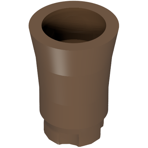 Lego Plant, Palm Tree Trunk - Short Connector, no Axle Hole